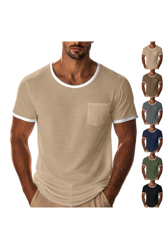 Mens Short Sleeve Button Down Shirts Big And Tall Plaid Tshirts Casual Stand Collar Summer Streetwear Blouses Green M