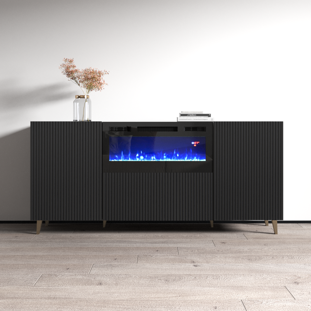 Pafos BLEF Electric Fireplace 71" Sideboard