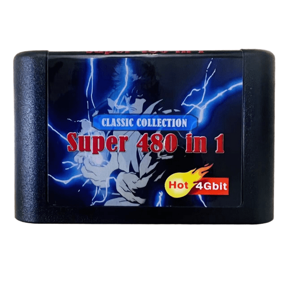 Pafox 480 in1 Game Cartridge for Sega Mega Drive Genesis, Video Game Accessory