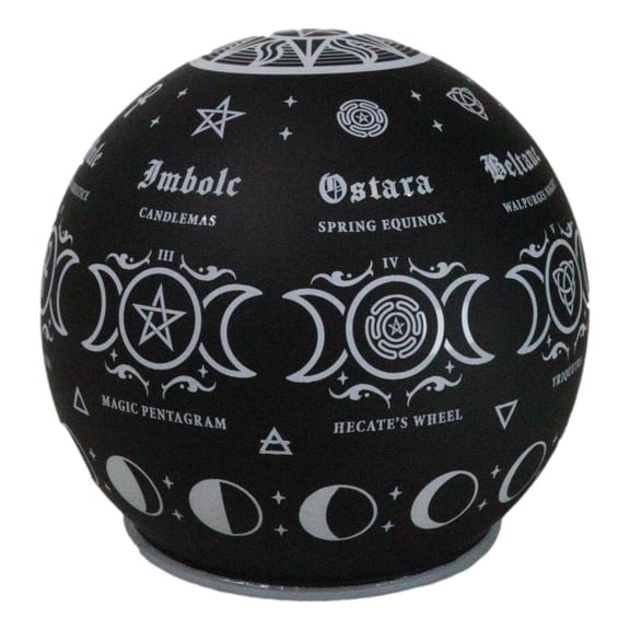 Pagan Calendar Wheel Of The Year Triple Moon Sacred Symbols LED Globe Light