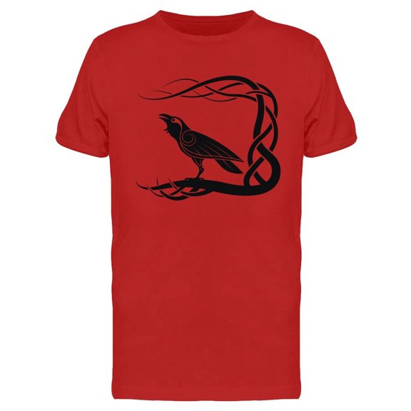Pagan Raven Design T-Shirt Men -Image by Shutterstock, Male Large