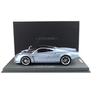 Pagani Huayra Codalunga Azzurro Sardegna Matt Blue Metallic with Black Top with DISPLAY CASE Limited Ed 1/18 Model Car by BBR