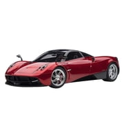 Pagani Huayra Metallic Red with Carbon Top and Silver Wheels 1/12 Model Car by Autoart