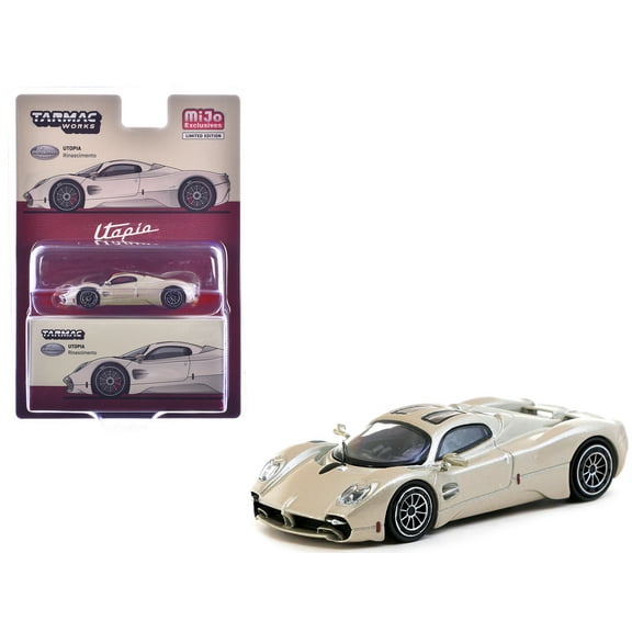 Pagani Utopia Rinascimento Silver Metallic "Global64" Series 1/64 Diecast Model by Tarmac Works