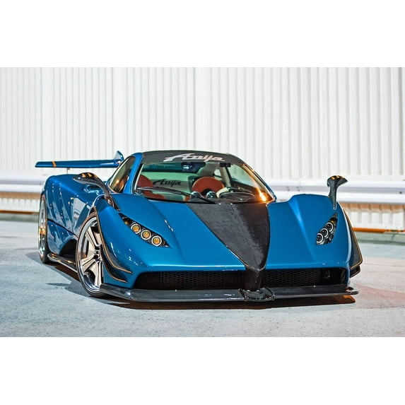 Pagani Zonda C12 S Anija Racing Car Auto Wall Poster - 12x18 Inch Laminated Poster - Stunning Detail and Bold Colors
