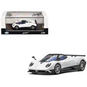 Pagani Zonda F Pearl White with Black Top 1/64 Diecast Model Car by CM