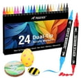 thumbnail image 1 of Pagather Acrylic Paint Art Markers, Fine and Brush Point, Assorted Colors, 24 Counts, 1 of 9