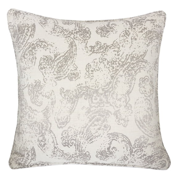 Page Cream Abstract Polyester 20 in. x 20 in. Throw Pillow