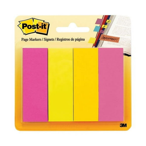 "Page Flag Markers, Assorted Brights, 50 Flags/Pad, 4 Pads/Pack | Bundle of 10 Packs"
