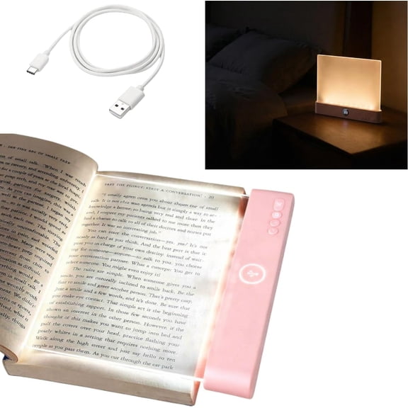 Page Glow Reading Light, Page Glow Panel Luz Para Leer Libros de Noche, Zoha Luma Lit Style Flat Light for Reading, lámparas para leer libros