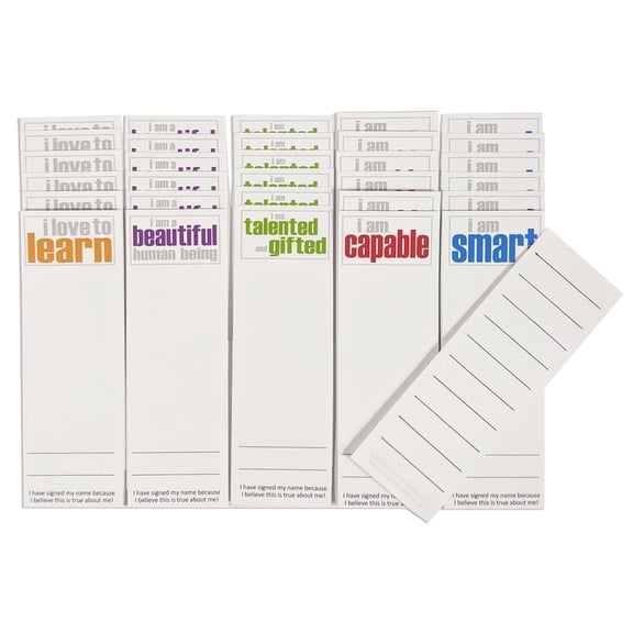 Inspired Minds Page Keepers Bookmarks, Self-Esteem Booster Set, 6 Each of 5 Titles, Set of 30