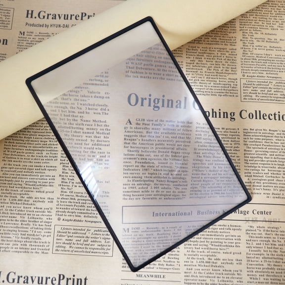 Page Magnifier Sheet, Full Page Reading Lens, Large Area Thin Magnifying Panel, Visual Aid for Documents and Books
