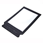 Page Magnifying Sheet 3X, Lightweight Optical Fresnel Lens, Bookmark Flat Magnifier Lenses for Seniors and Low Vision, for Reading Small Prints, Maps, Books, Bible, and Magazines,Black