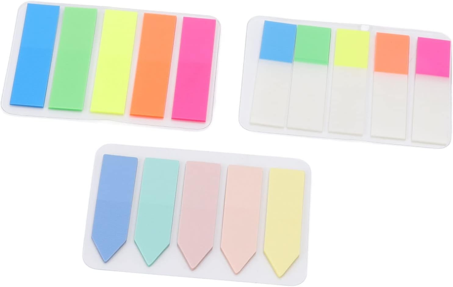 Page Markers Index Tabs, Index Flag Iridescent Transparent Design