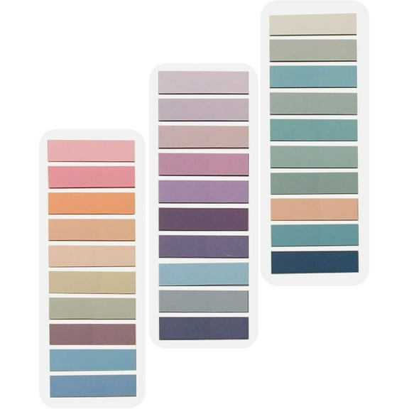 Page Markers Morandi Self-Adhesive Rectangular Index Tabs, Multicolor, 600 Count, 3 Pack