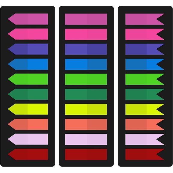 Page Markers Sticky Index Tabs 750 Pcs, Arrow Flag Tabs Self Adhesive, Sticky Notes for Page Marking and Highlighting [3 Designs, 10 Colors] Writable, Repositionable
