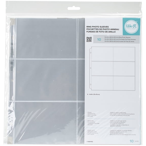 Page Protector 12X12 10Pk
