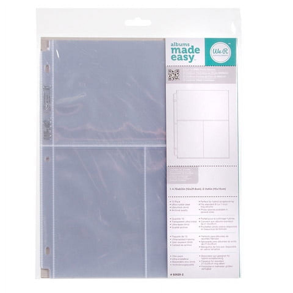 6 x 8 Page Protectors - Four 3 x 4 - 10 Pack