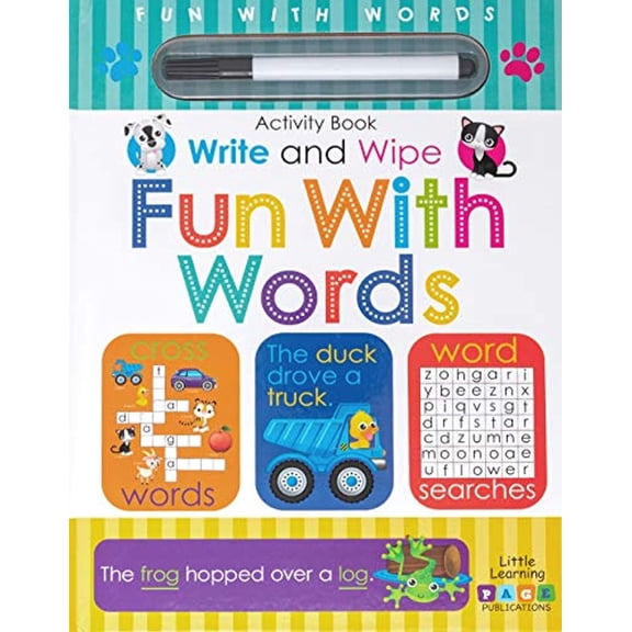 Page Publications Collection - Write and Wipe Fun With Words - Early Learning for Children - Best Activity Book - Perfect for Age 1 to 4