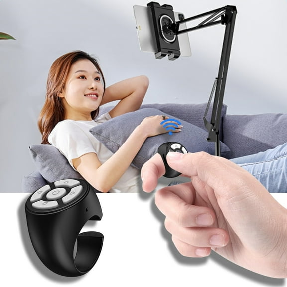 Page Turner, Bluetooth Remote Control Page Turner, Remote Scrolling Ring Clicker, Video Scrolling Ring, Camera Shutter Remote, Rechargeable Camera Remote, for Cell Phone