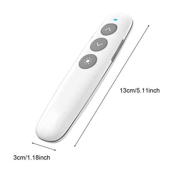 Page Turner Clicker Presentation Clicker 2.4GHz Wireless Page Turner Presenter Plug and Play Rechargeable 30m Range Lightweight for Classroom Conference Rooms