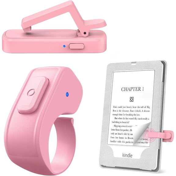 Page Turner Ring for Kindle,Remote Control for  iPad Android Tablets E-Readers,Clicker Page Turner for Kindle Accessories for Camera Video Record&Shutter Selfie ()