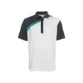 thumbnail image 1 of Page & Tuttle Cool Swing Men's 3-Tone Polo Golf Shirt, 2X-Large Slate/White -, 1 of 2