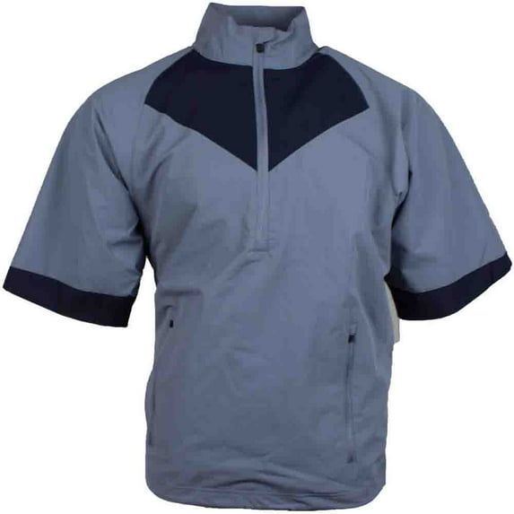 Page & Tuttle Mens Colorblock Short Sleeve Half-Zip Windbreaker Casual Outerwear Casual