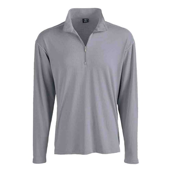 Page & Tuttle Mens Contrast Stitch Quarter Zip Layering Pullover