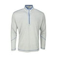 thumbnail image 1 of Page & Tuttle Mens Coverstitch Heather Mock Neck Long Sleeve Quarter Zip Pu, 1 of 5