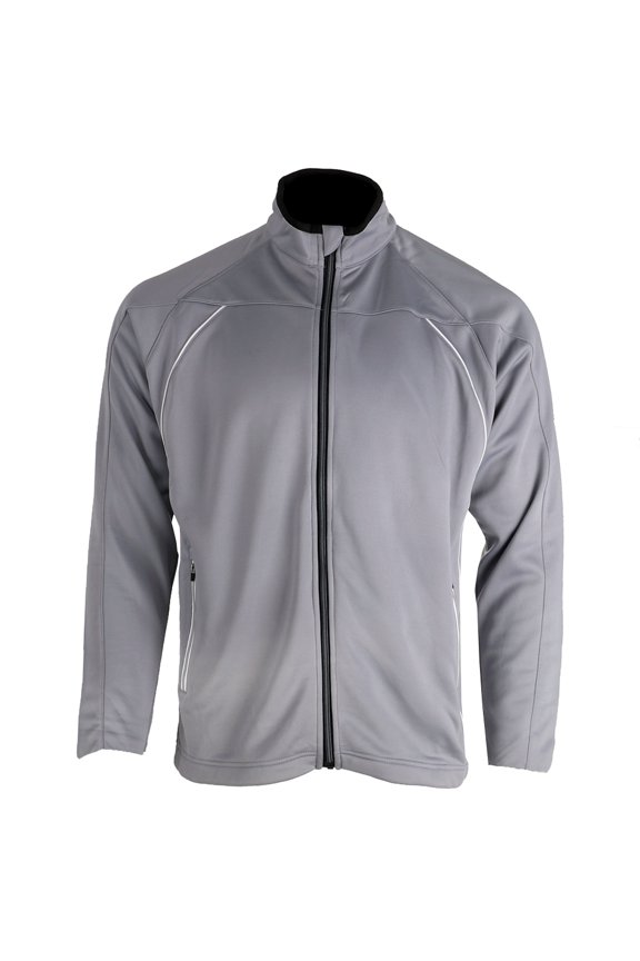 Mens Piped Layering Full Zip Jacket Casual Athletic Outerwear