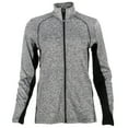 thumbnail image 1 of Page & Tuttle Womens Heather Colorblock Full Zip Jacket, 1 of 3
