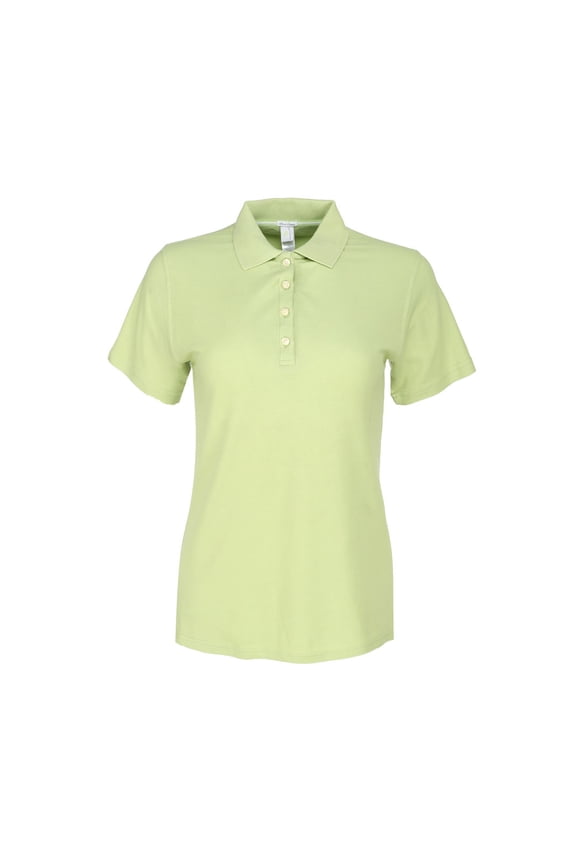 Womens NoCurl Pique Short Sleeve Casual Athletic Polo Shirt