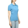 thumbnail image 1 of Page & Tuttle  Womens Solid Jersey Short Sleeve Polo ShirtGolf Casual Casual, 1 of 7