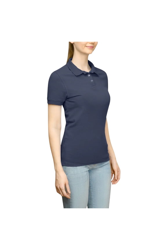Womens Solid Jersey Short Sleeve Polo ShirtGolf Casual Casual