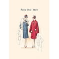 thumbnail image 1 of Page from a 1920's fashion catalog from France with the lastest in women's attire. Poster Print by unknown (24 x 36), 1 of 1