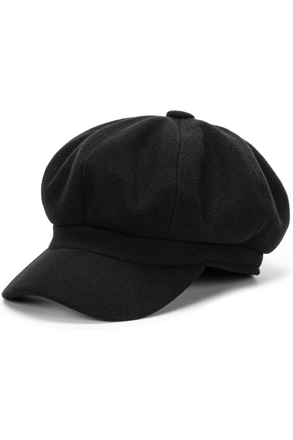 Pageboy Hat for Women Felt Newsboy Caps 8 Panels Beret Plaid Cabbie Bakerboy Hats Captain Cap Hat S/M