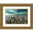 thumbnail image 1 of Pagniez 32x23 Gold Ornate Wood Framed with Double Matting Museum Art Print Titled - New-York under storm, 1 of 4