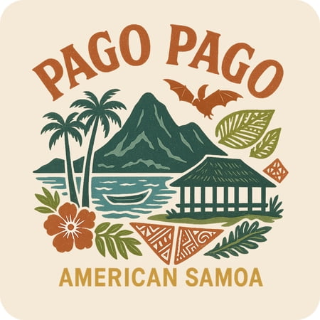 Pago Pago American Samoa Keepsakes Souvenir Vinyl Sticker – Destination Travel Keepsake Collectible (3-Inches Wide)