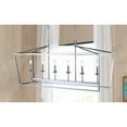 thumbnail image 1 of JONATHAN Y Pagoda 49" 6-Light Classic Traditional Metal Linear Cage Lantern LED Pendant, Chrome, 1 of 9
