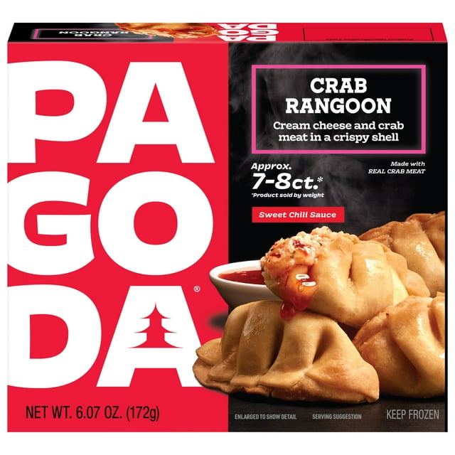 Pagoda Frozen Crab Rangoons with Sweet Chili Dipping Sauce, 6.06 oz