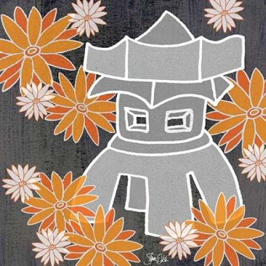 Pagoda Print II Canvas Art - Shanni Welsh (24 x 24)