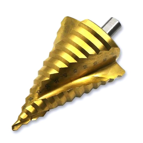 Pagoda Shape Spiral Grooves Step Drill Cobalt Cone Drill Metal Steel Step Drill Bit Hole High Speed Steel Drill Durable