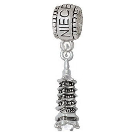Pagoda with Clear Crystal - Niece Charm Bead
