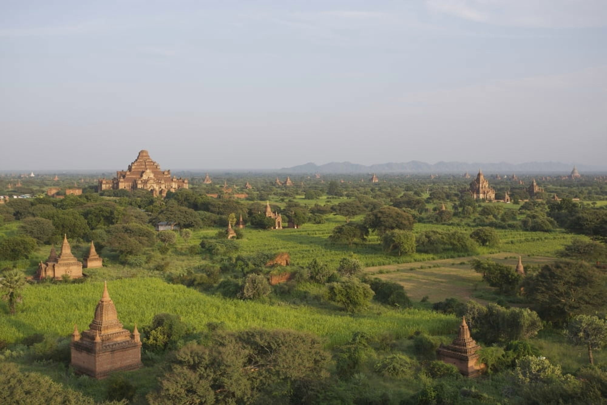 Pagodas in Bagan Upper Burma Myanmar Canvas Art - Chris Caldicott Design Pics (19 x 12)