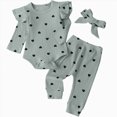 thumbnail image 1 of Paguaki Girl Clothes Set Baby Girl Clothes Outfits Ruffle Romper Floral Pants Headband Sets, 1 of 4