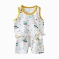 thumbnail image 1 of Paguaki Girls Toddler Baby Summer Clothes 3 6 12 18 Months 2T 3T 4T 5T Girls Cartoon Pattern Sleeveless Home Clothes Sleepwear Set, 1 of 5