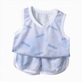 thumbnail image 1 of Paguaki Girls Toddler Baby Summer Clothes 3 6 12 18 Months 2T 3T 4T 5T Girls Sleeveless Shorts Pjs Sleepwear Set, 1 of 6