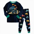thumbnail image 1 of Paguaki Kids Pjs Pajamas Sets 2pc Button Front Collar Pj Outfits Baby Boys Tops Pants Clothes 3T 4T, 1 of 4