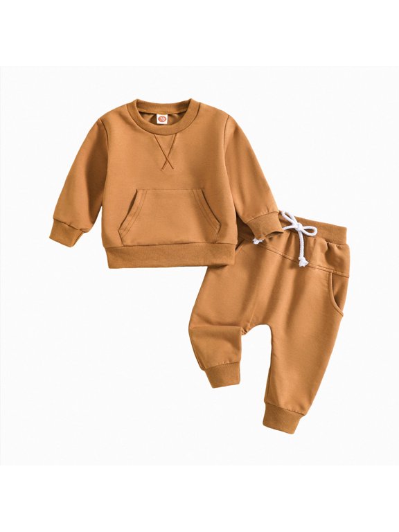 Toddler Boys Girls Long Sleeve Solid Tops Pants Clothes Girls Suit Jacket Pants Baby Boy with Suspenders Track Jacket Toddler Boys Suspender